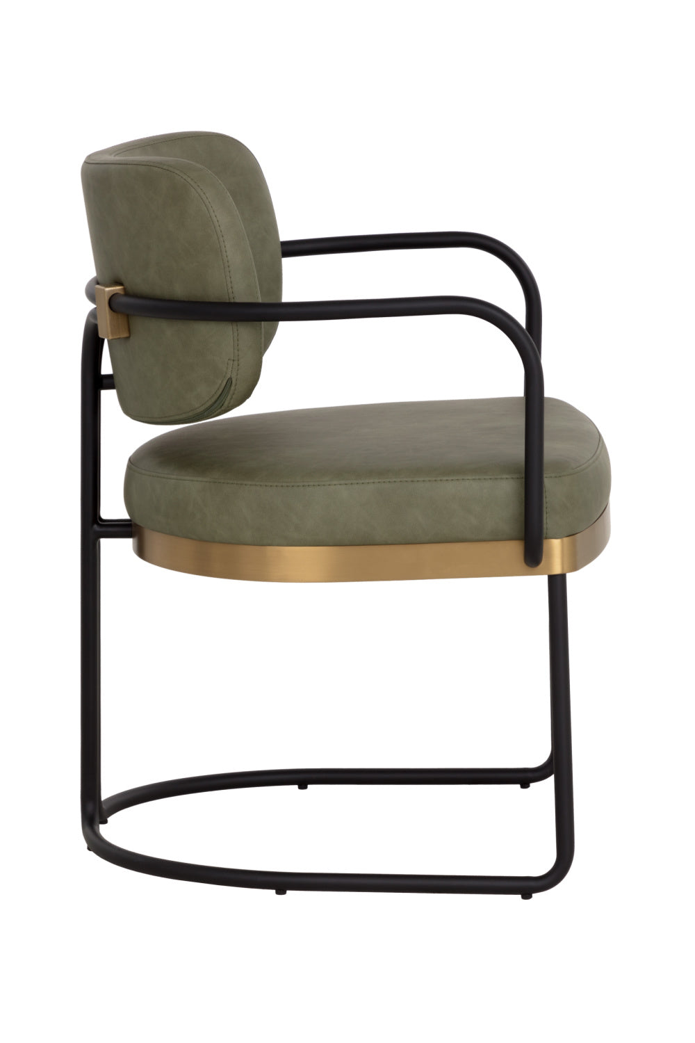 Modern European furniture - Cantilevered Leather Look Dining Chair - www.oroa.com