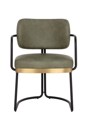 Modern European furniture - Cantilevered Leather Look Dining Chair - www.oroa.com