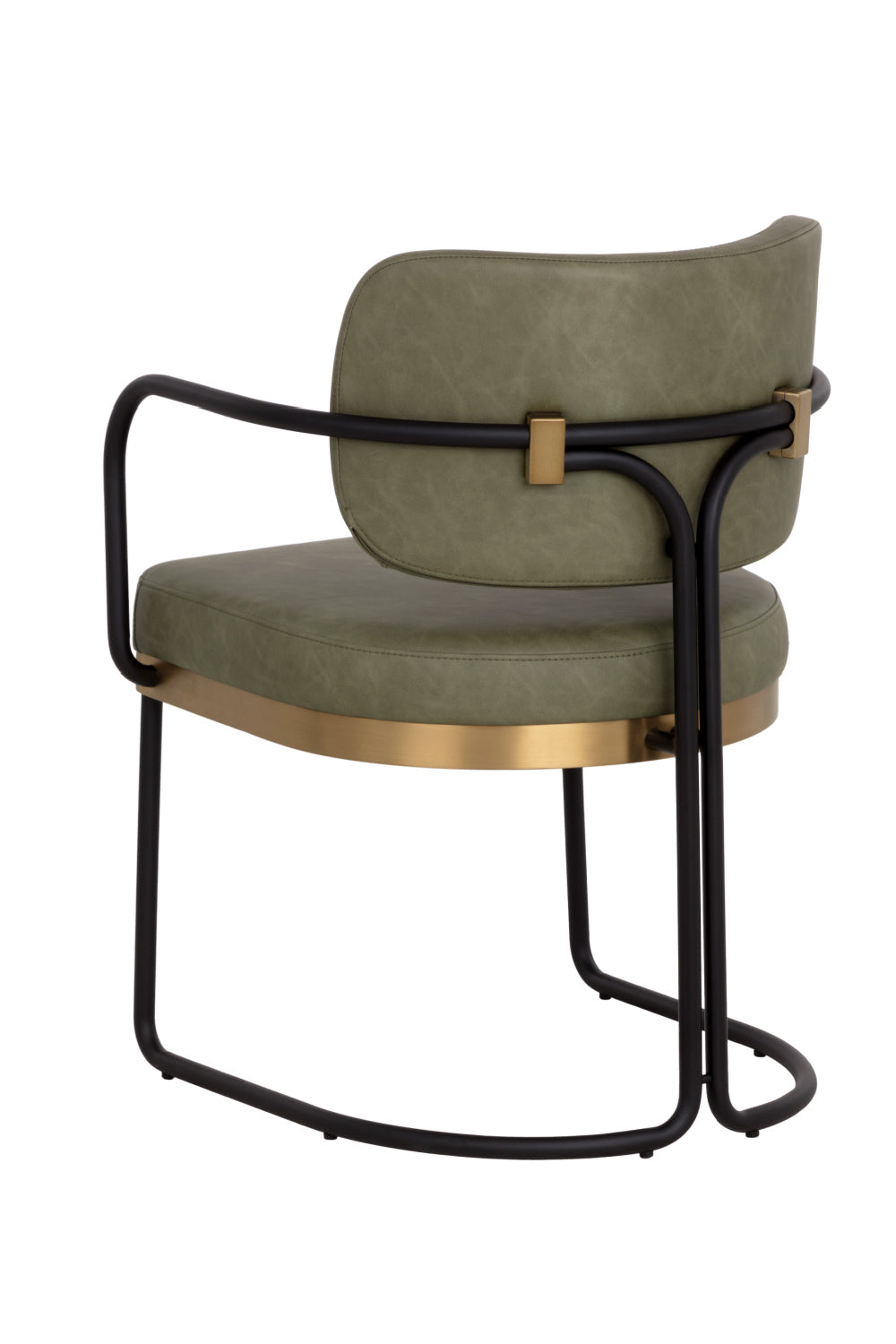 Modern European furniture - Cantilevered Leather Look Dining Chair - www.oroa.com