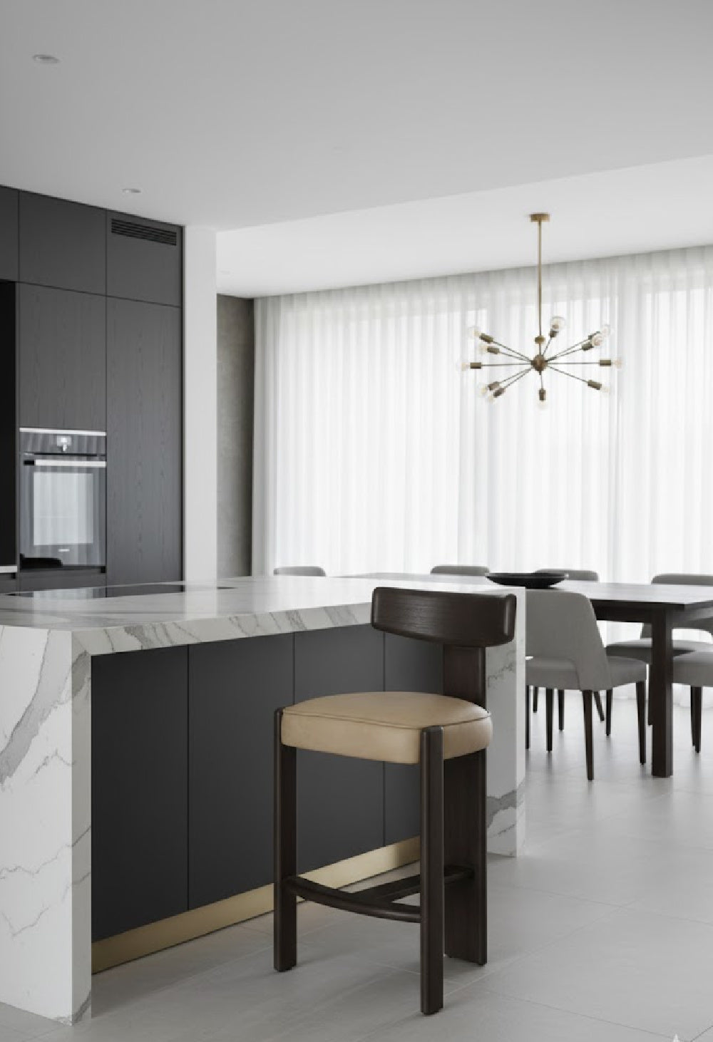 Oak T-Shaped Back Counter Stool | Splendido Horton | Oroa.com