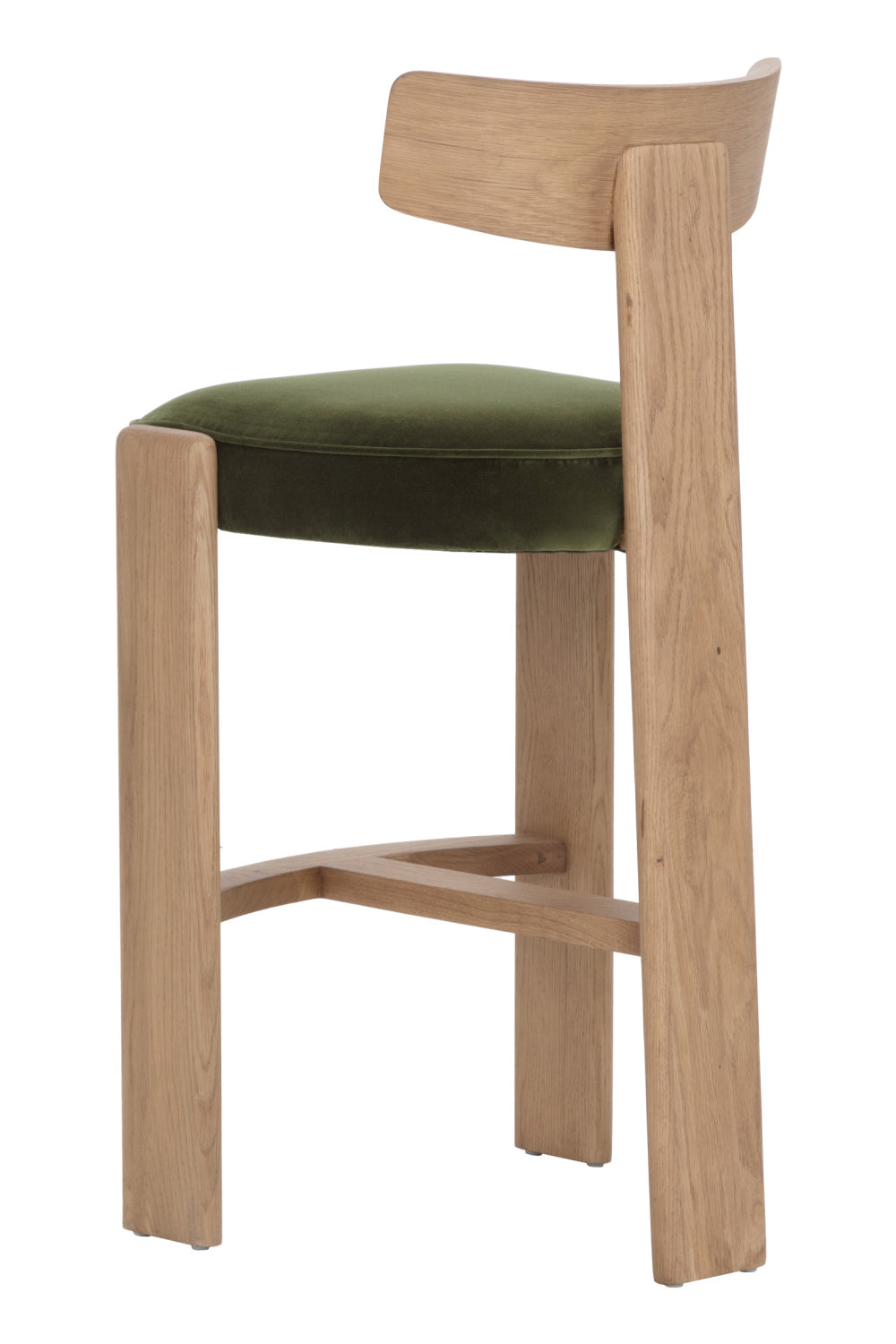 Oak Framed Green Bar Stool | Splendido Horton | Oroa.com