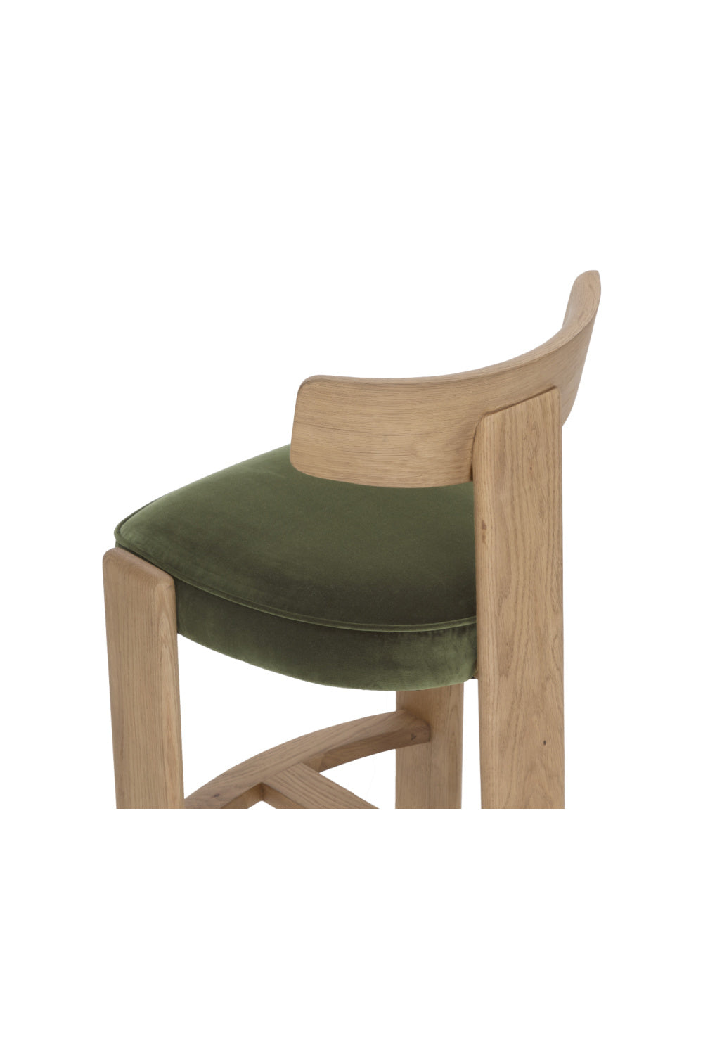 Oak Framed Green Bar Stool | Splendido Horton | Oroa.com