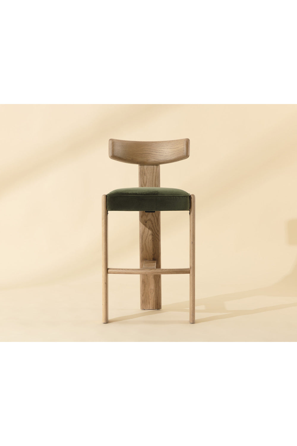 Oak Framed Green Bar Stool | Splendido Horton | Oroa.com