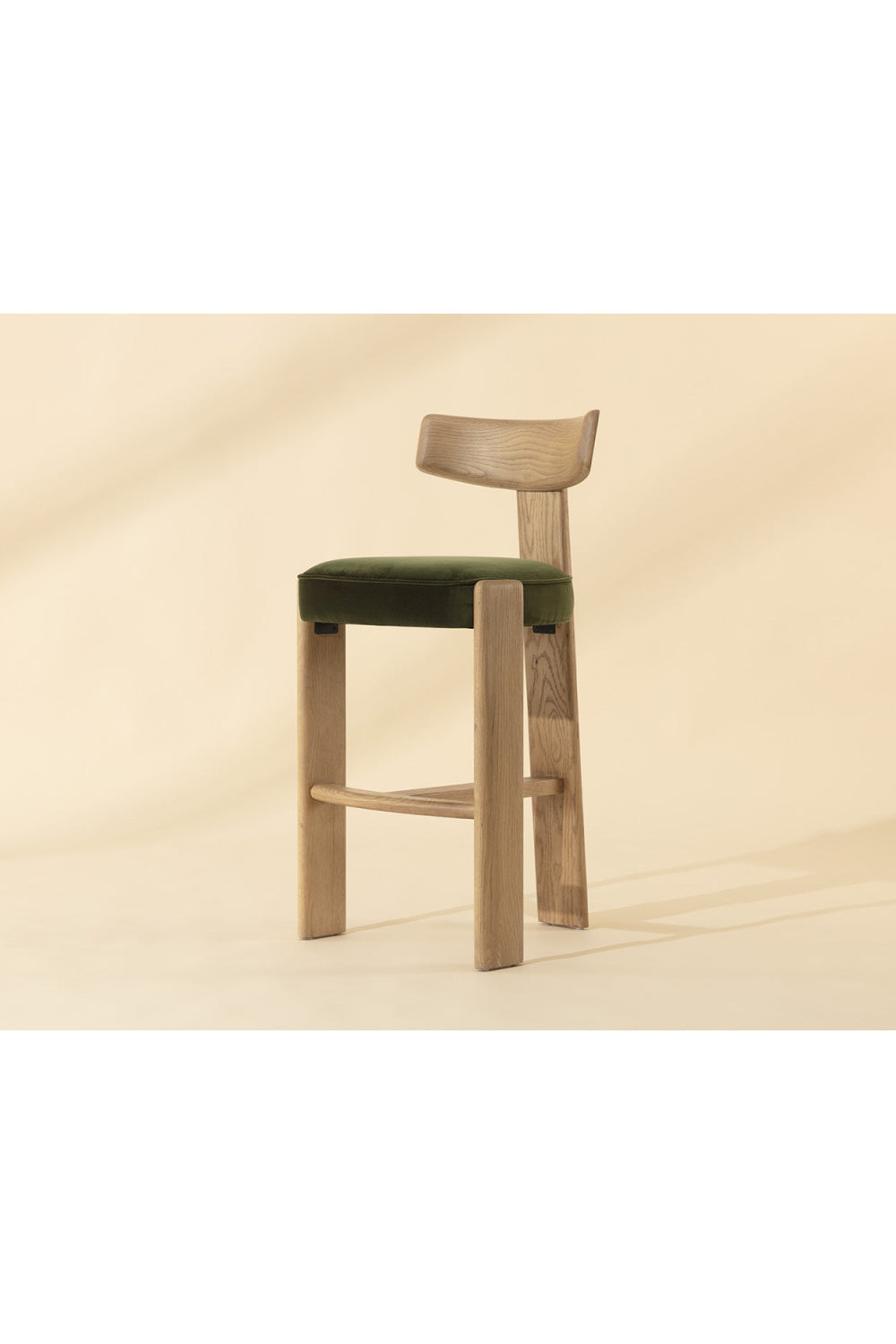 Oak Framed Green Bar Stool | Splendido Horton | Oroa.com