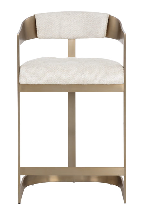 Modern European furniture - Antique Brass Framed Counter Stool - www.oroa.com