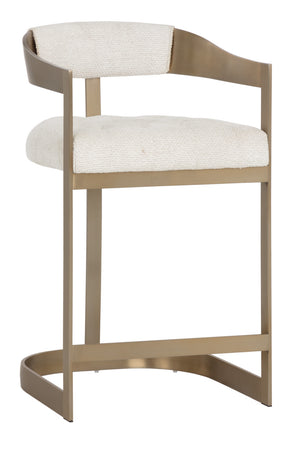 Modern European furniture - Antique Brass Framed Counter Stool - www.oroa.com