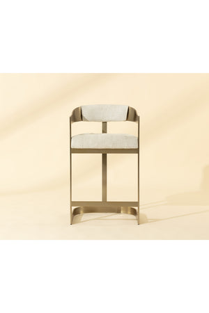 Modern European furniture - Antique Brass Framed Counter Stool - www.oroa.com