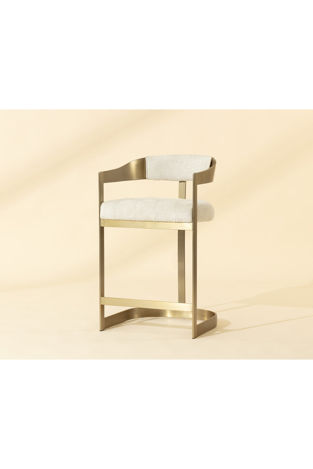 Modern European furniture - Antique Brass Framed Counter Stool - www.oroa.com