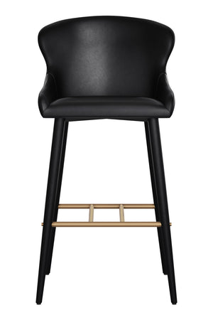 Modern European furniture - Leather Look Shell Bar Stool - www.oroa.com