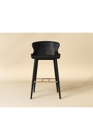 Modern European furniture - Leather Look Shell Bar Stool - www.oroa.com