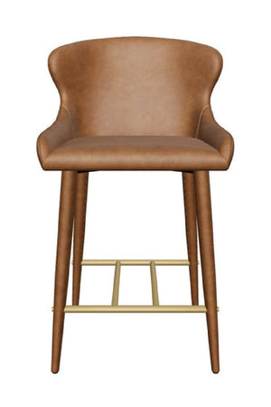 Modern European furniture - Leather Look Shell Counter Stool - www.oroa.com
