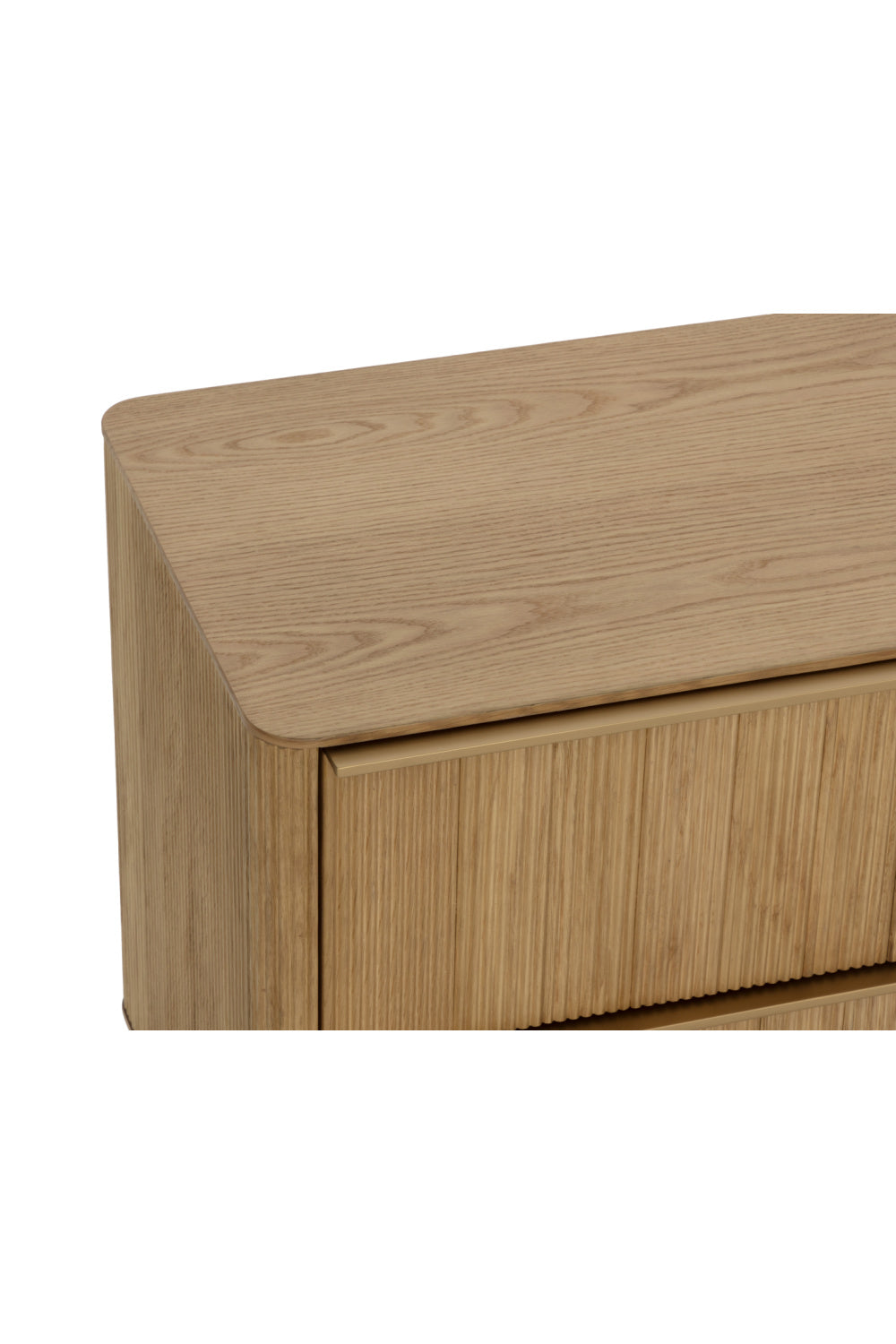 Modern European furniture - Rectangular Rustic Oak & Gold Nightstand - www.oroa.com