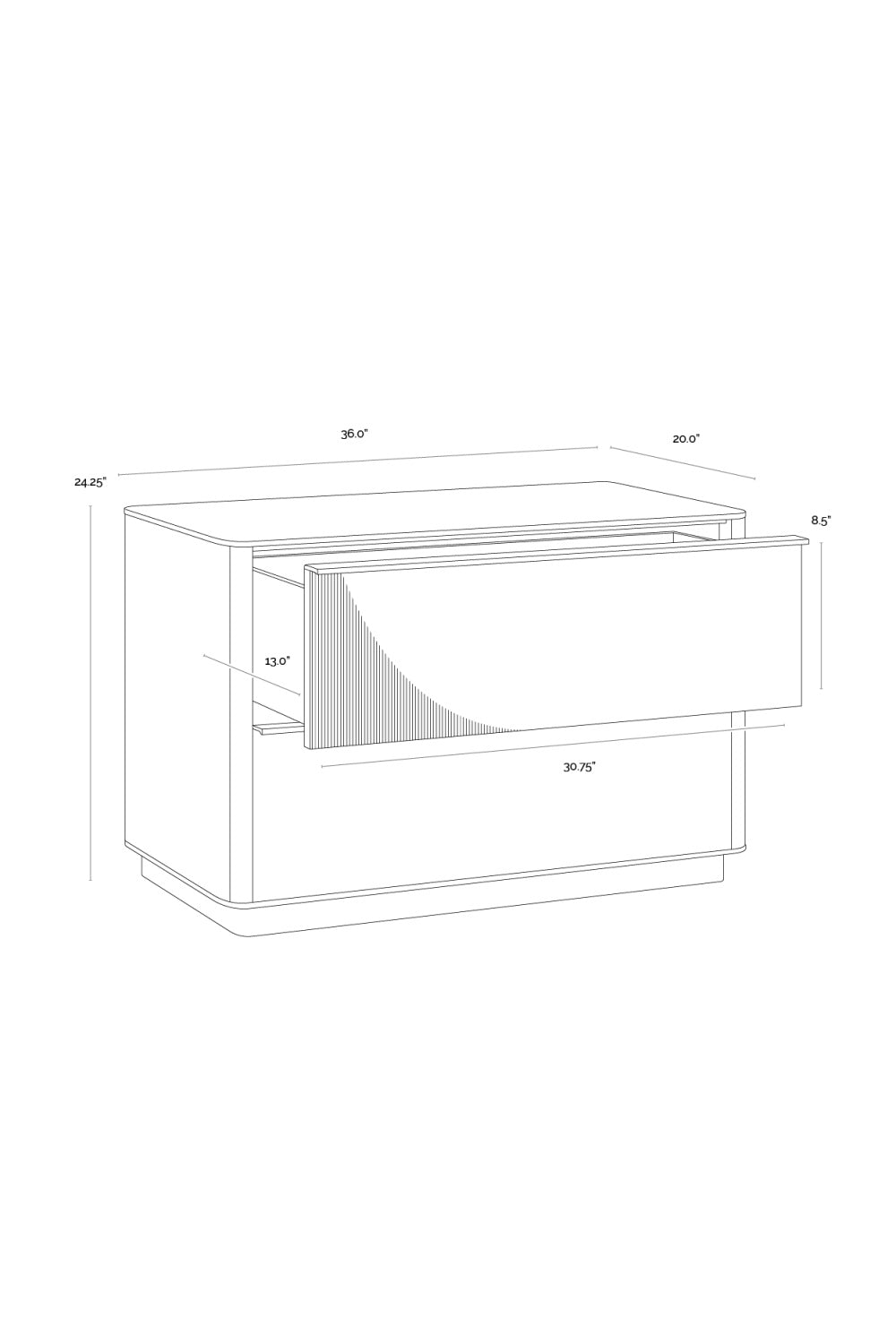 Modern European furniture - Rectangular Rustic Oak & Gold Nightstand - www.oroa.com