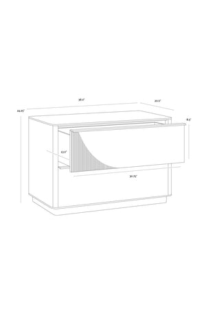 Modern European furniture - Rectangular Rustic Oak & Gold Nightstand - www.oroa.com