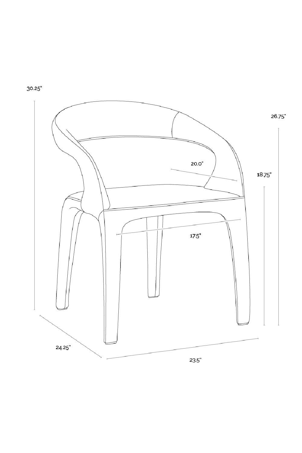 Modern European furniture - Open-Back Leather Look Dining Chair - www.oroa.com