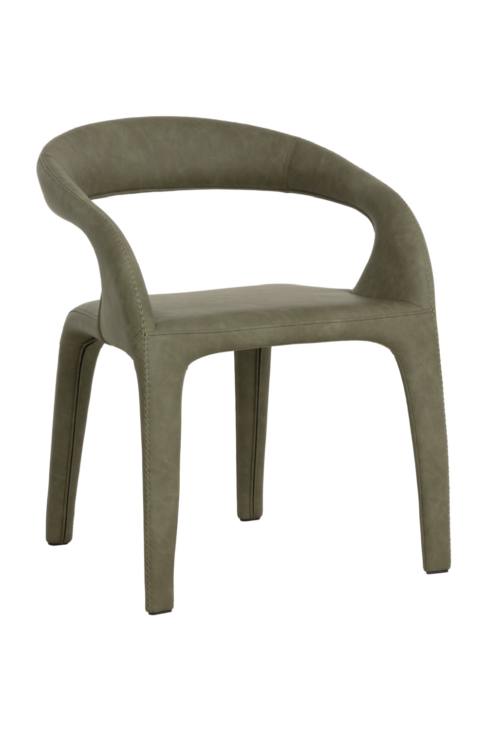 Modern European furniture - Open-Back Leather Look Dining Chair - www.oroa.com
