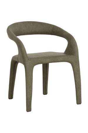 Modern European furniture - Open-Back Leather Look Dining Chair - www.oroa.com