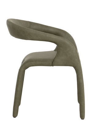 Modern European furniture - Open-Back Leather Look Dining Chair - www.oroa.com