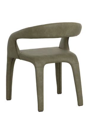 Modern European furniture - Open-Back Leather Look Dining Chair - www.oroa.com