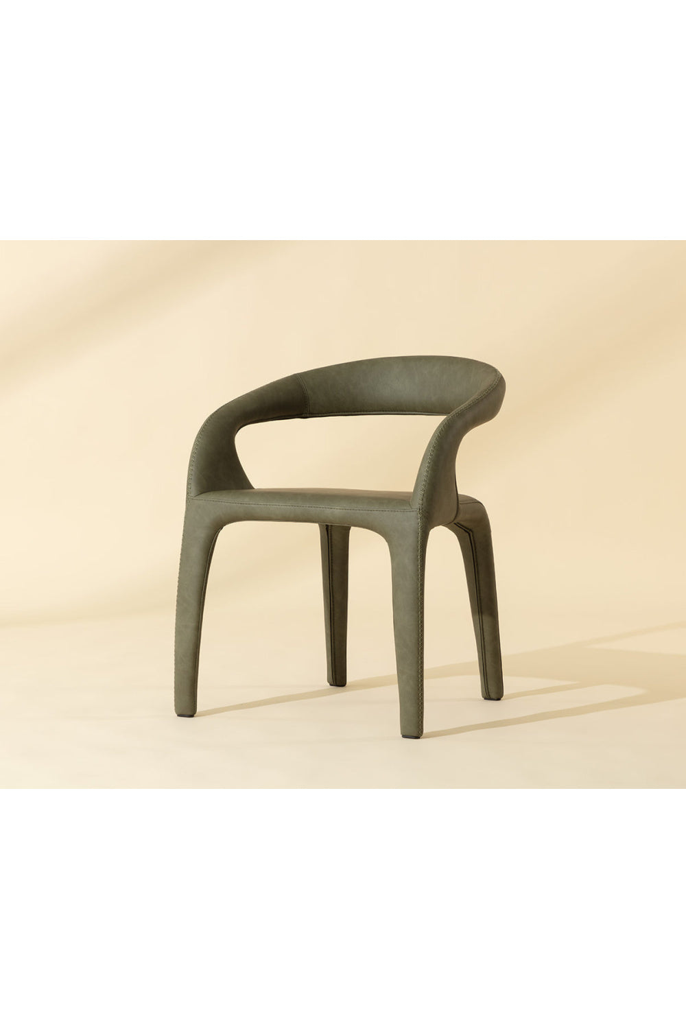 Modern European furniture - Open-Back Leather Look Dining Chair - www.oroa.com