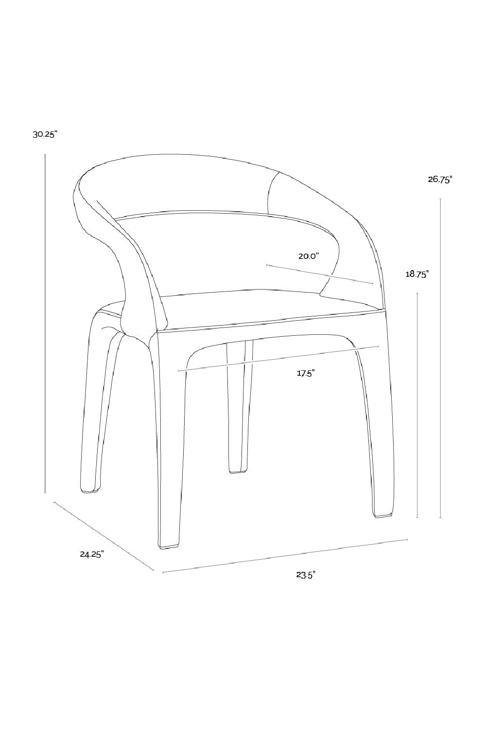 Modern European furniture - Open-Back Leather Look Dining Chair - www.oroa.com