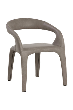 Modern European furniture - Open-Back Leather Look Dining Chair - www.oroa.com