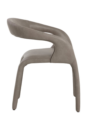 Modern European furniture - Open-Back Leather Look Dining Chair - www.oroa.com