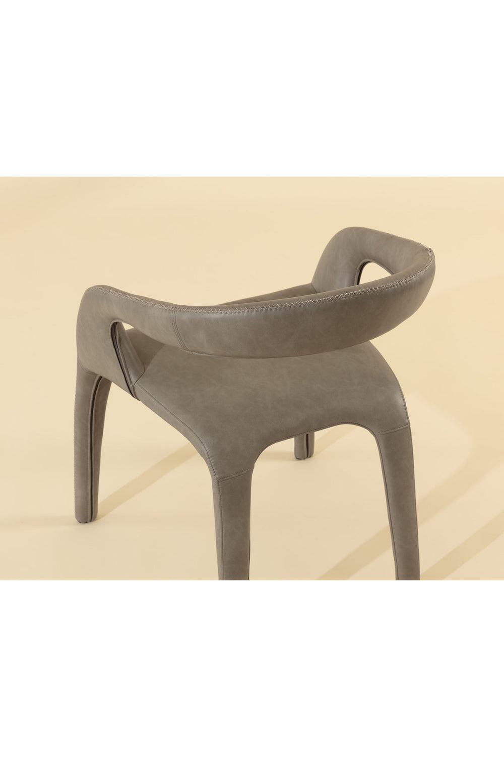 Modern European furniture - Open-Back Leather Look Dining Chair - www.oroa.com