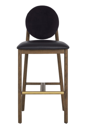 Black Round-Back Bar Stool | Splendido Orabell | Oroa.com