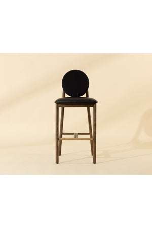 Black Round-Back Bar Stool | Splendido Orabell | Oroa.com