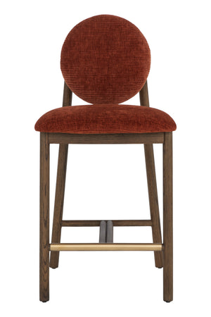Red Rounded-Back Counter Stool | Splendido Orabell | Oroa.com