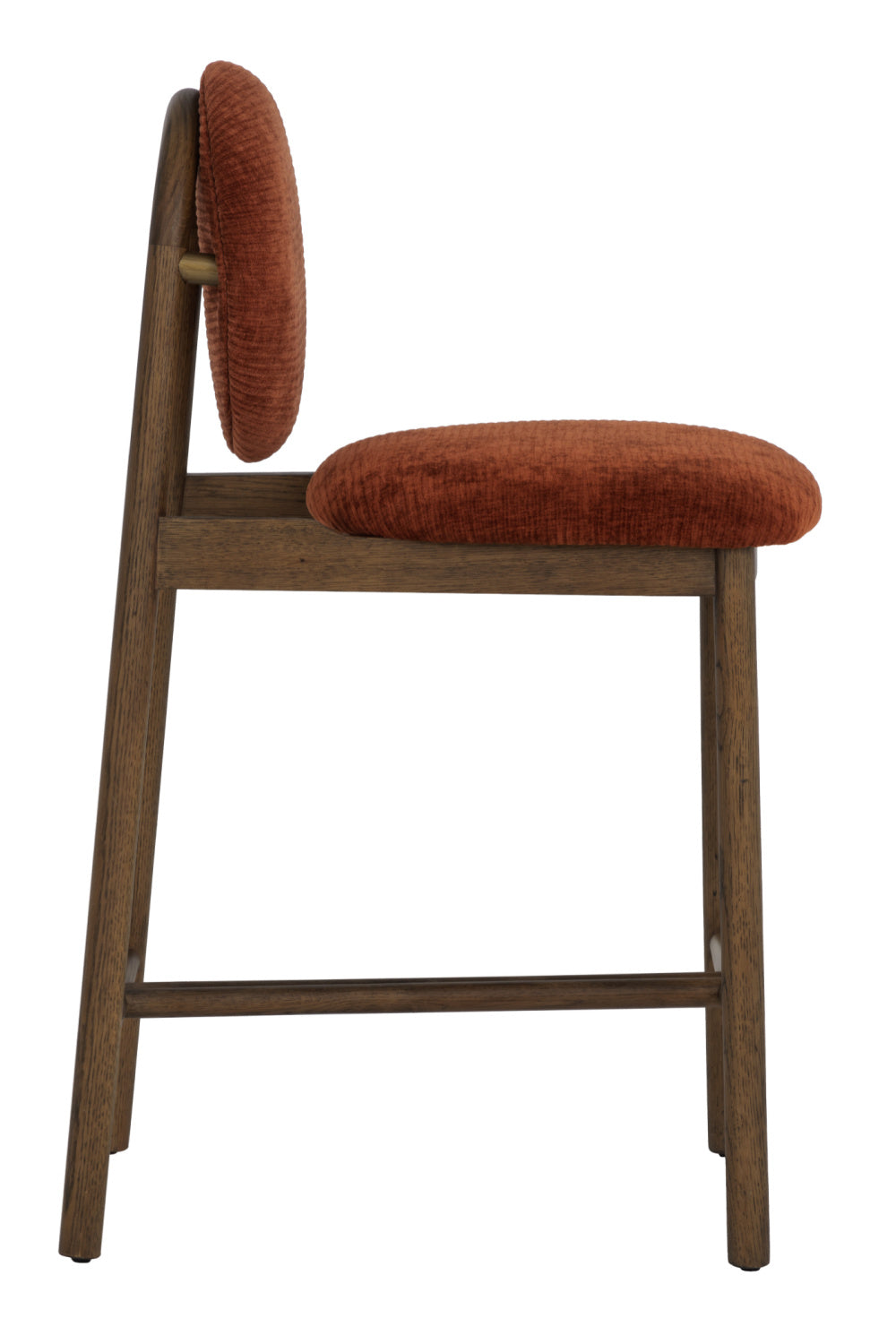 Red Rounded-Back Counter Stool | Splendido Orabell | Oroa.com