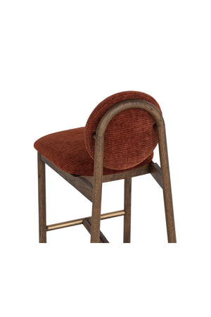 Red Rounded-Back Counter Stool | Splendido Orabell | Oroa.com
