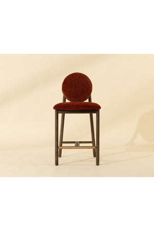 Red Rounded-Back Counter Stool | Splendido Orabell | Oroa.com