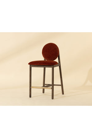 Red Rounded-Back Counter Stool | Splendido Orabell | Oroa.com