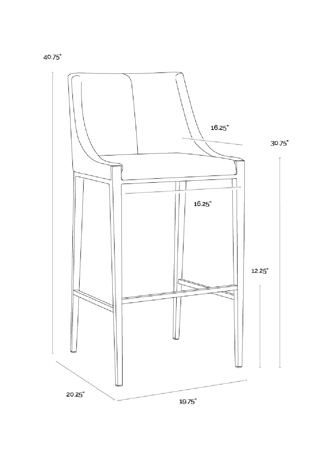 Modern European furniture - Fabric Upholstered Bar Stool - www.oroa.com