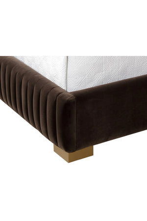 Modern European furniture - Channeled Panel Headboard King Bed - www.oroa.com
