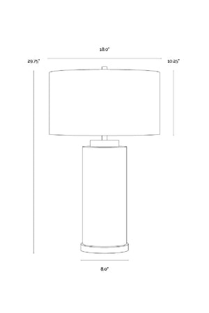   Modern European furniture - Gray Linen Marble Table Lamp - www.oroa.com | Oroa.com