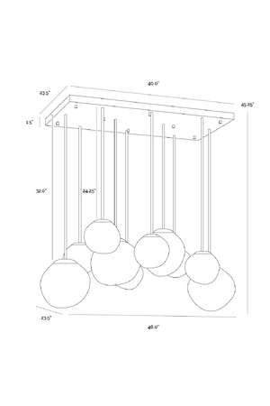 Modern European furniture - Gray Glass Orbs Chandelier - www.oroa.com