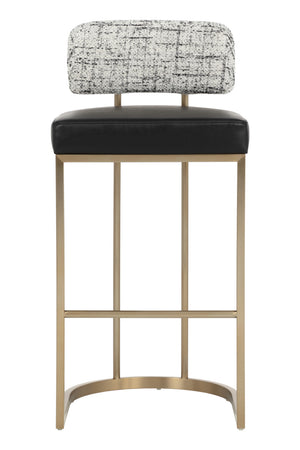 Modern European furniture - Two-Toned Low-Back Bar Stool - www.oroa.com