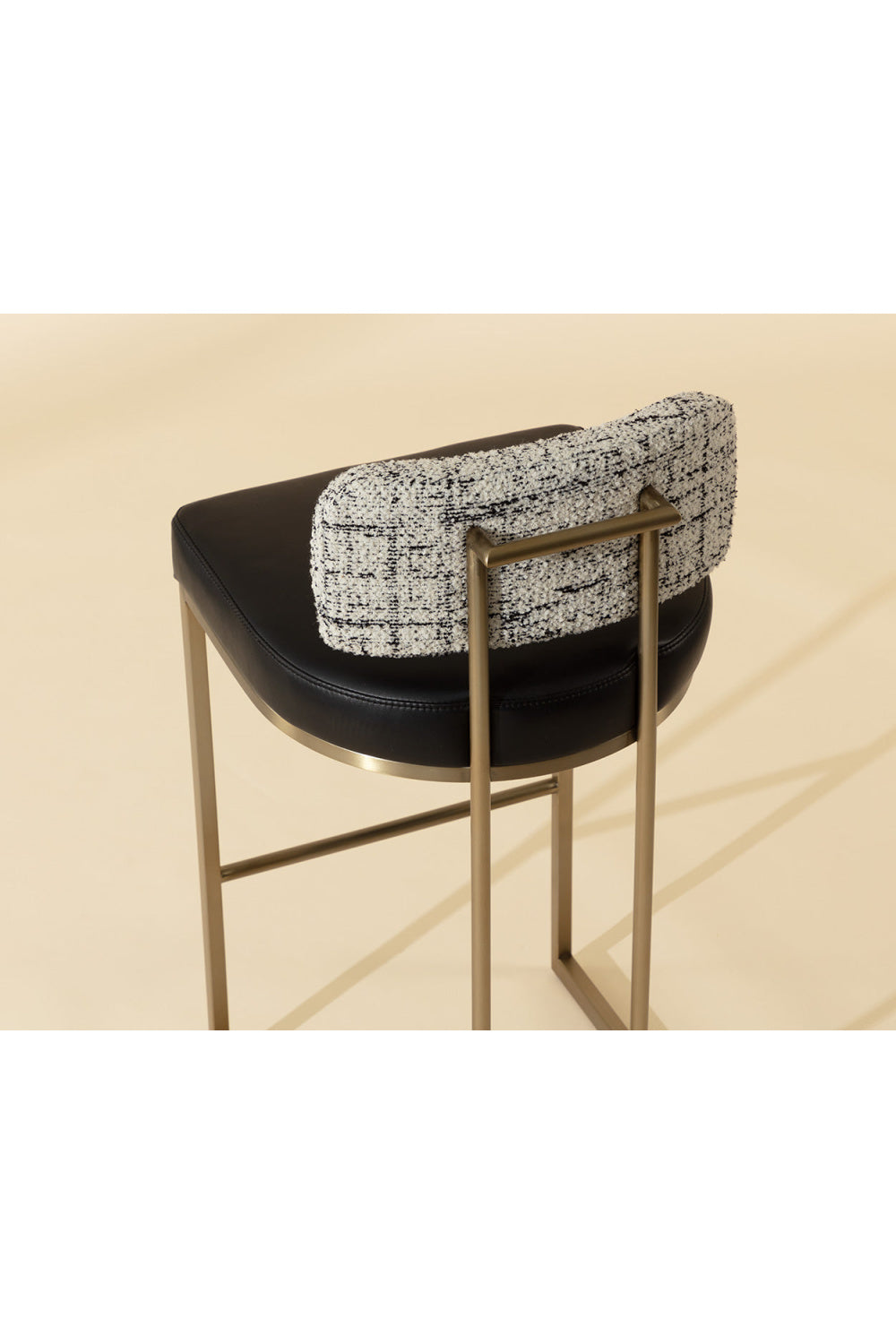 Modern European furniture - Two-Toned Low-Back Bar Stool - www.oroa.com