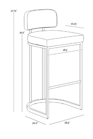 Modern European furniture - Two-Toned Low-Back Bar Stool - www.oroa.com