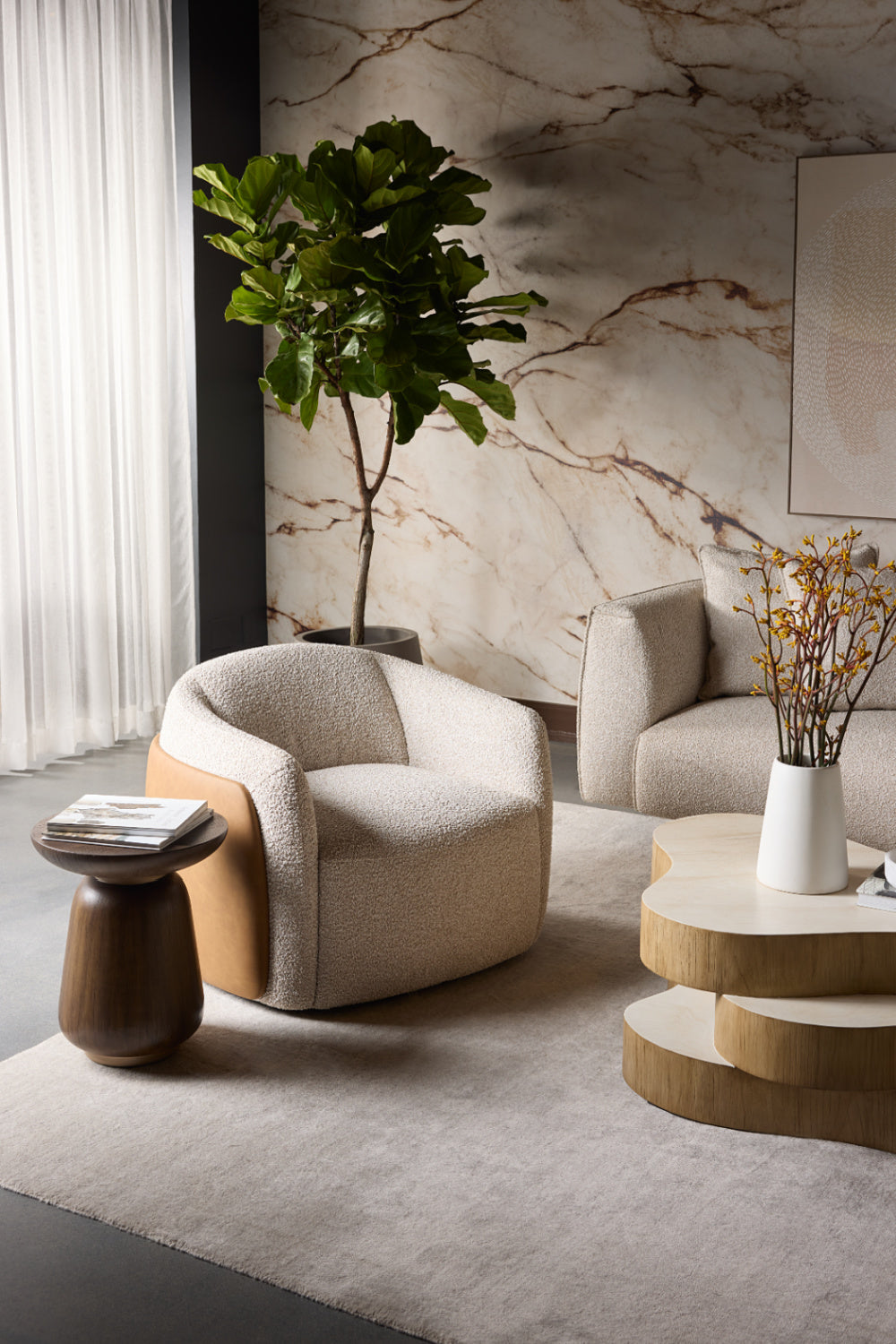 Modern European furniture - Timber Effect Indoor/Outdoor End Table - www.oroa.com