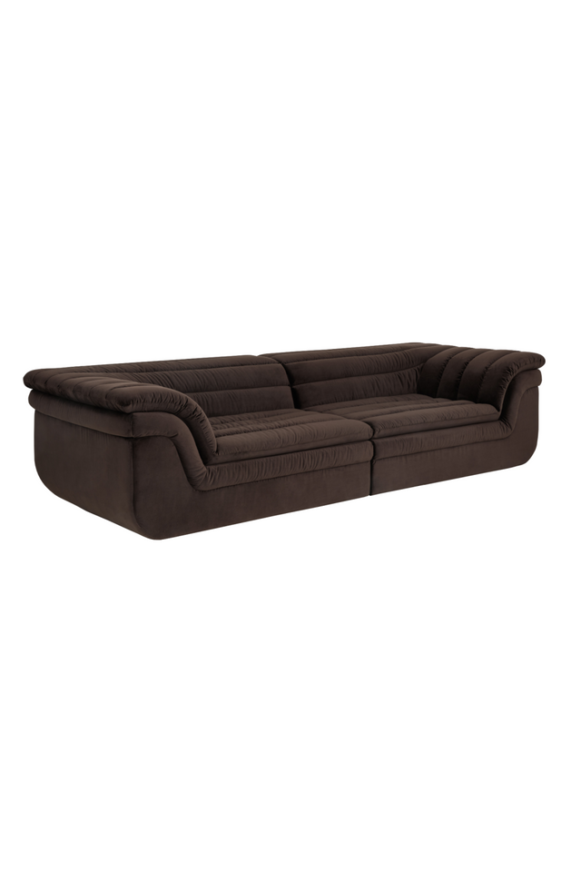 Modern European furniture - Deep-Channeled Fabric Sofa - www.oroa.com