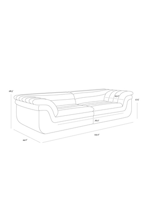 Modern European furniture - Deep-Channeled Fabric Sofa - www.oroa.com