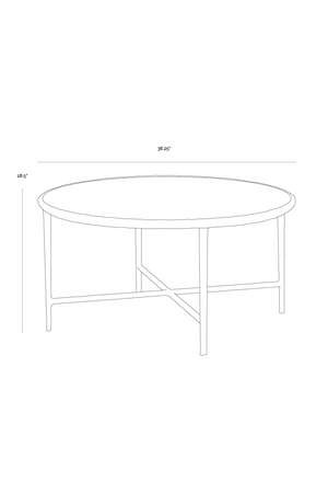   Modern European furniture - Brass Framed Marble Coffee Table - www.oroa.com | Oroa.com