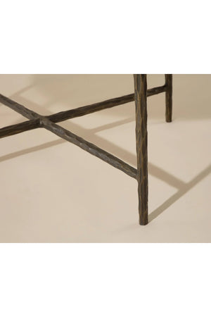   Modern European furniture - Brass Framed Marble Coffee Table - www.oroa.com | Oroa.com