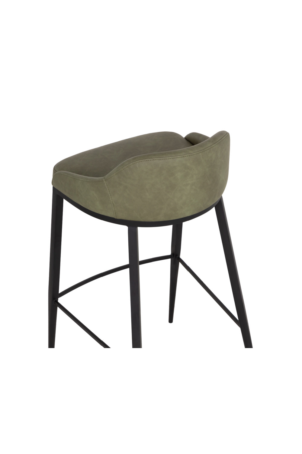 Modern European furniture - Low-Back Leather Look Bar Stool - www.oroa.com