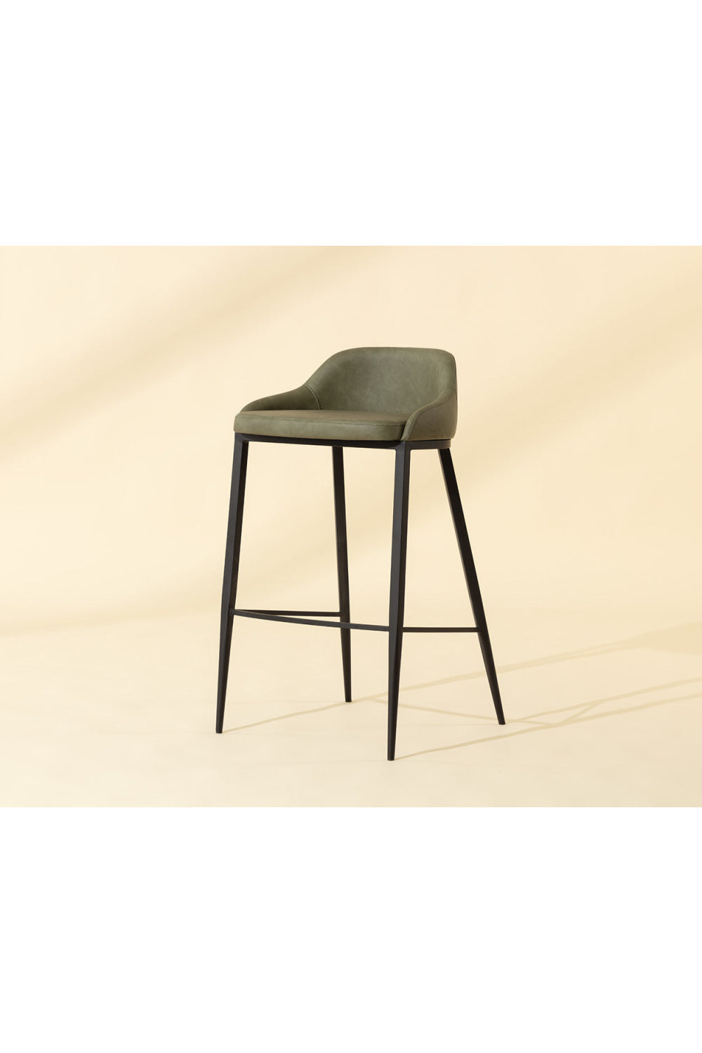 Modern European furniture - Low-Back Leather Look Bar Stool - www.oroa.com