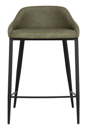 Modern European furniture - Low-Back Leather-Look Counter Stool - www.oroa.com